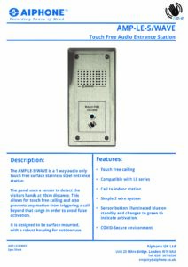AMPLES.WAVE Spec - AIPHONE UK - Audio, Video & IP Intercoms